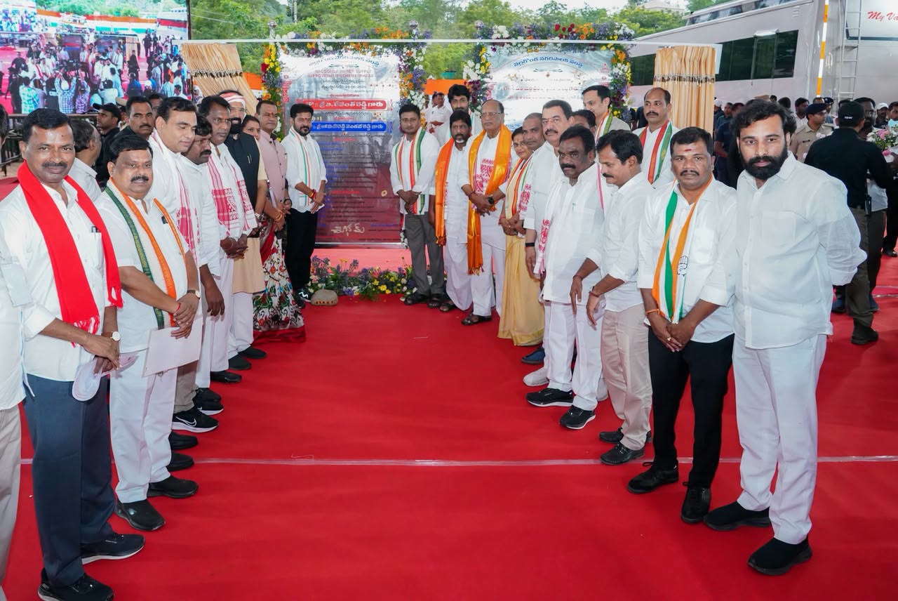 Hon’ble CM Sri A. Revanth Reddy Inaugurates Development Works and Addresses a Public Meeting at NG College Grounds, Nalgonda.