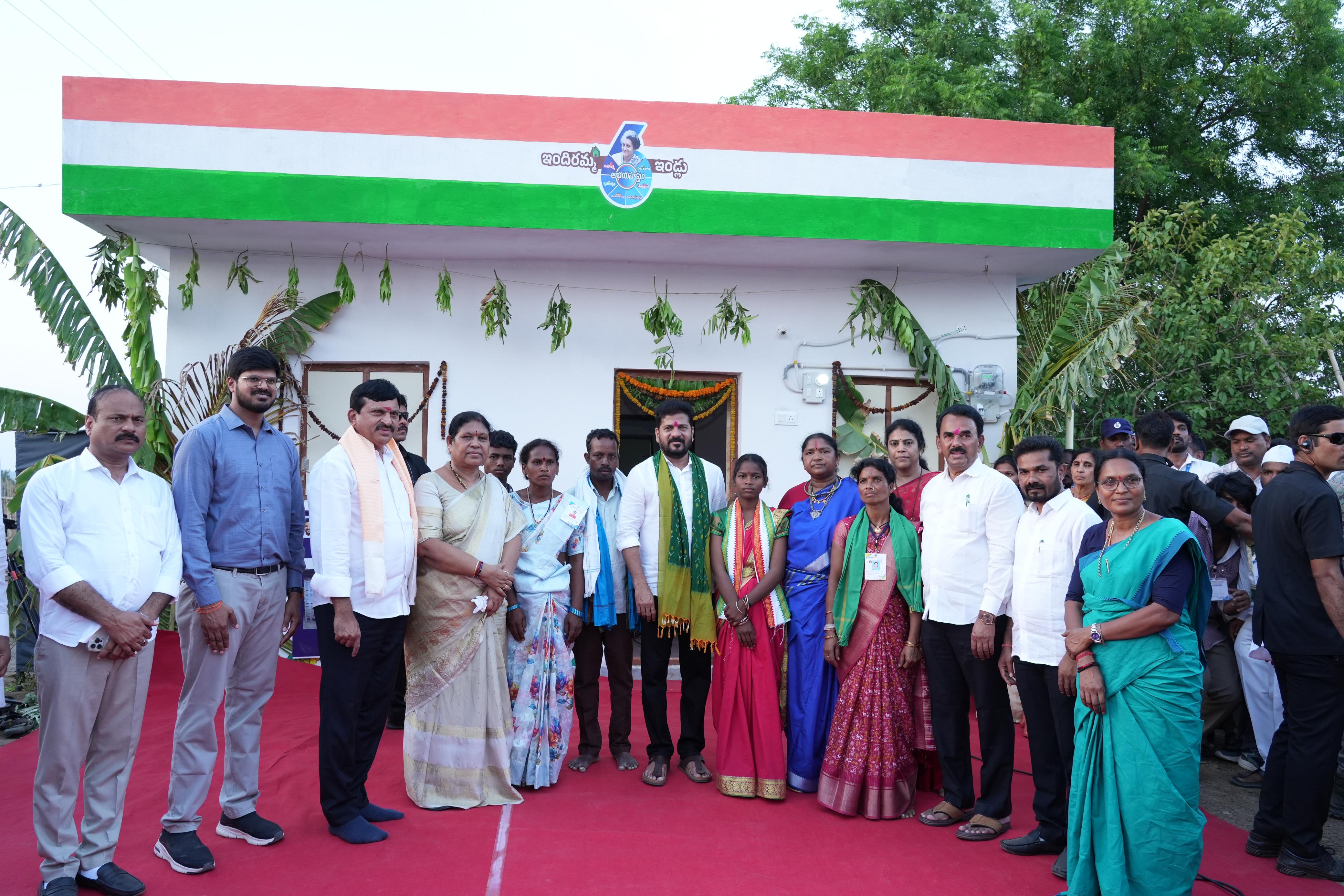 Hon’ble CM Sri A. Revanth Reddy Participated in Indiramma Indlu Gruhapraveshalu, Launches for the 2nd Phase at Kothari Village in KB Asifabad District.