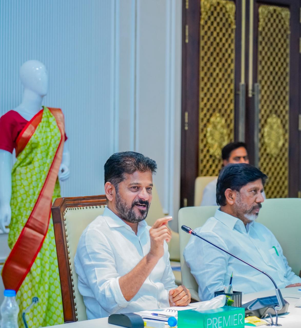 Hon’ble CM Sri A. Revanth Reddy Participated in Virtual Foundation Stone Laying for 8,000 SHG Village Organization Mahila Grama Sangham Buildings and Launches New Saree Design for 1 Crore Women of Telangana at Dr B R Ambedkar Telangana State Secretariat — image 2