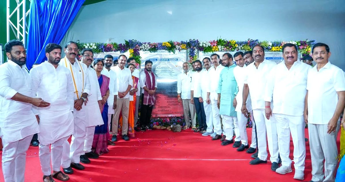 Hon’ble CM Sri A. Revanth Reddy Unveils Plaques for Foundation Stones of Malkajgiri Municipal Corporation Office & other Development Works at Uppal Baghayath.